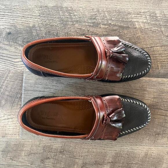 H. Bass Weejuns Tassel Loafers – Brown/Black – Size 7D - Picture 2 of 8